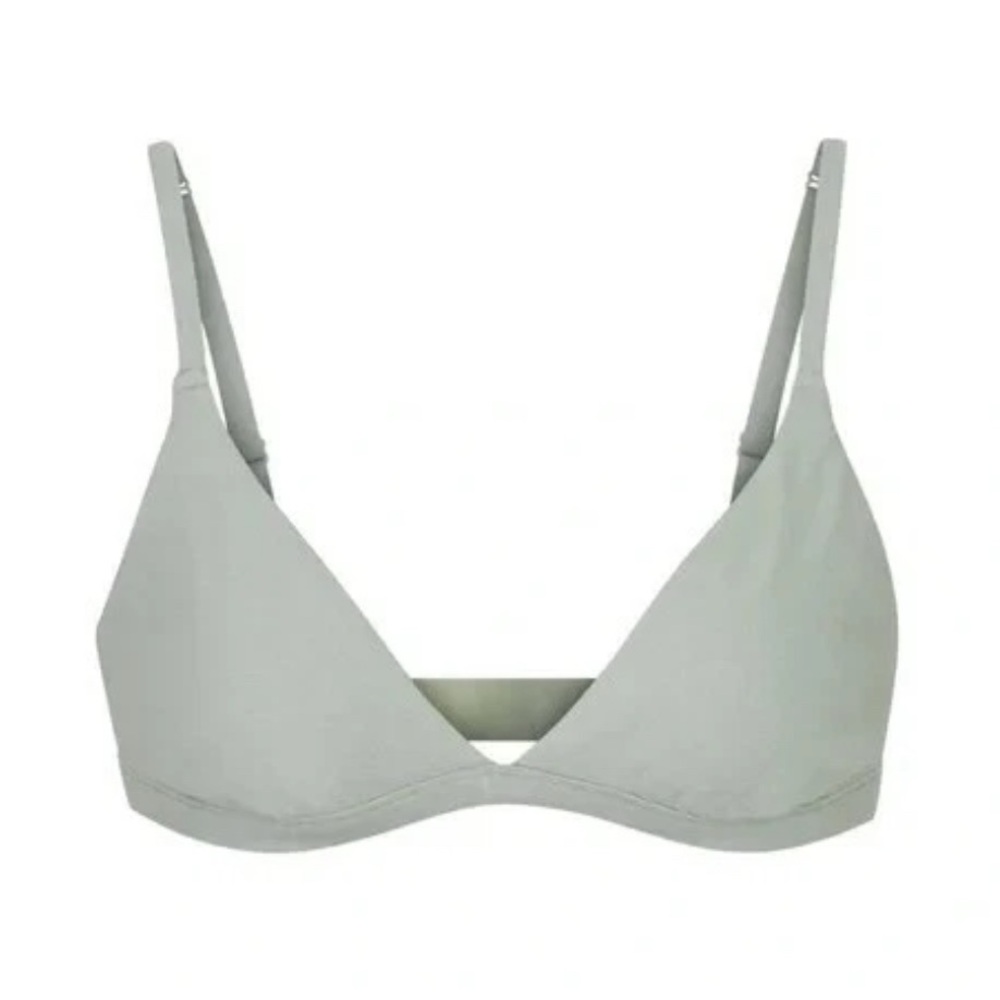 NWOT Skims cotton jersey triangle bralette in mineral Size XL
